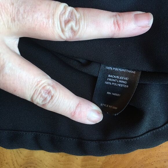 V NECK Leather Looking Top - Picture 4 of 16